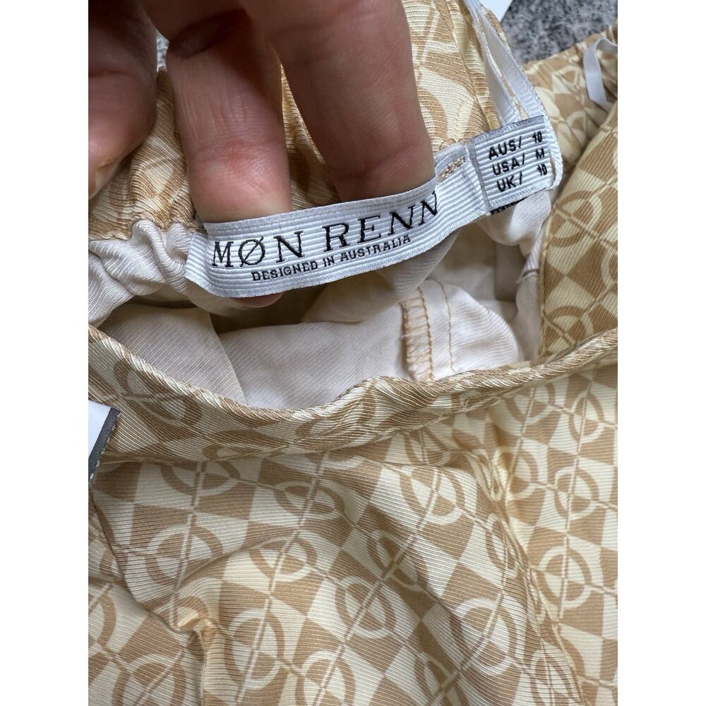 NWT Anthropologie Mon Renn Monikh Pant Boho Resort Satin Wide Leg High Waisted - Picture 5 of 9